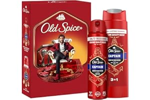 ‎OLD SPICE Old Spice Gentleman Geschenkset für Männer mit Captain Deospray und Duschgel, 24/7 Frischhh bei täglicher Anwendung, langanhaltender Duft in Parfumqualität