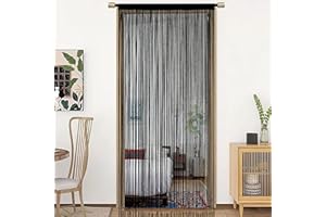 HSYLYM Cortina de Puerta Cortinas de Ventana Decoraciones de Puertas Separadores de Habitaciones Decoraciones para Habitaciones,Puertas,Paredes,armarios,diseño de una Pieza W90xL245cm Negro