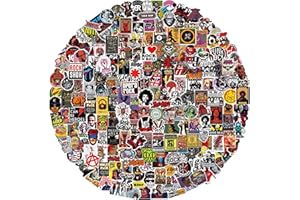 KEULABLEN Naklejki Rock and Roll 200 sztuk naklejek Rock Band Punk, wodoodporne, inspirujące naklejki na samochód, motocykl, rower, deskorolkę, snowboard, bagaż, laptop, nastolatki