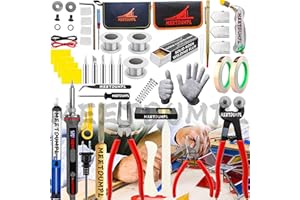 MEETDUMPL Buntglas-Set, Buntglas-Zubehör, Buntglas-Sets für Erwachsene, mit 100-W-Lötkolben-Set, Glasschneider-Werkzeugset, für die Herstellung von Buntglas. (Patent wurde registriert). (3)