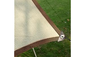 VVFLED 3x3m Patio Sunshade Cloth 70% Sunblock Outdoor Shade Cloth, UV Resistant Sun Screen Beige Shade Mesh Tarp Fabric with Grommets for Patio Deck Pergola Backyard Dog Kennel Camper Awning