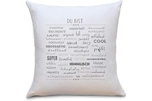 ‎OWLBOOK OWLBOOK Du bist Flauschige Kissenhülle mit Sprüchen Liebe Geschenke Geschenkideen für Frauen zum Valentinstag