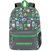 Get Trend Minecraft Large Children's Backpack, 46 cm Adjustable and Padded School Backpack, for School, Travel and Leisure, G