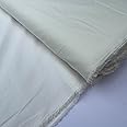 Premium Supima Pima 100% Cotton Lawn Plain Solid Coloured Summer Dressmaking Soft Furnishing Silky Feel Fabric Material | 55" - 140 cm Wide (per Half Metre, Cream)