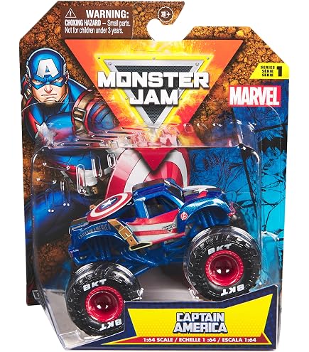 Monster Jam, Official Pack of 9 Monster Trucks 1:64 Scale Toy for