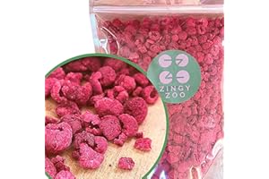 ZINGY ZOO Lamponi Liofilizzati Senza Zucchero | XL 300g Naturale Frutta Liofilizzata | Freeze Dried Fruit Raspberry Frutti di Bosco Disidratati | Frutti Rossi Disidratati | Lamponi Disidratati ZingyZoo