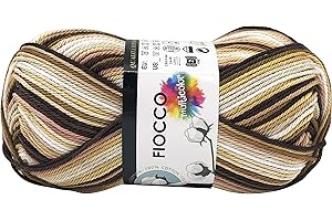 FILATI ITALIANI fiocco di cotone sfumato multicolore 50g per uncinetto e amigurumi (marrone multicolore - 9050)