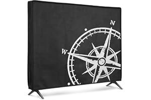 kwmobile Ochrona kompatybilna z telewizorem 24" - Pokrowiec ochronny na ekran PC i telewizor wewnętrzny - pokrowiec ochronny chroniący przed kurzem - biały/czarny