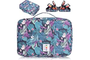 AYVANBER Duży piórnik z 304 przegródkami, kolorowy piórnik żelowy, piórnik lub 300 kolorów, torba do przechowywania markerów żelowych, etui dla studentów, Liść bambusa, walizka