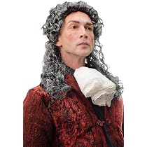 Perruque Homme Femme Mullet Bouclé Brun Gris Argent - Style Baroque Noble Pour Carnaval Et Fêtes