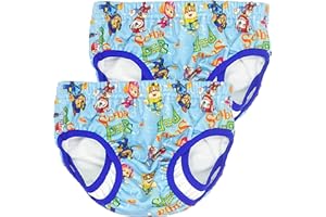 SOLUTION EU LTD Paw Patrol Scuba Pups Reusable Swim Pants - Paw Patrol Characters - Machine Washable Baby & Toddler Blue Swim Nappy - Large 2 Pack, 2 + Years