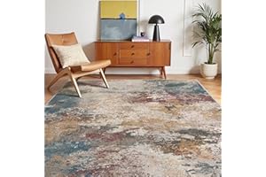GENIMO Washable Large Rug 160x230cm – Soft Short Pile Non-Slip Carpet, Durable Easy Clean Rug for Living Room, Dining Room, Home Office (Mixed Colours)