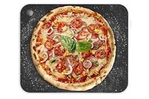 Chef Pomodoro Piedra Pizza Horno – Bandeja Pizza Horno Rectangular de Acero al Carbono – Piedra Horno Pizza Pan y Repostería Fácil de Limpiar – Pizza Stone (41 x 34 cm)