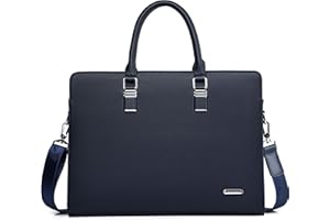 FSD.WG Sac d'affaires Pour Homme,Mallette en Cuir Imperméable,Sac d'affaires Pour Ordinateur Portable Pour Affaires, Ecole, Voyage, Détachable