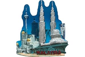 Muyu Magnet 3D Malaysia-Kühlschrankmagnet, Reise-Aufkleber, Souvenir für Zuhause und als Küchendekoration