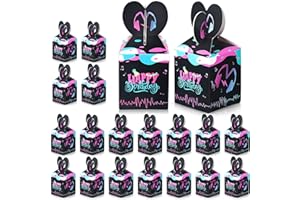 Chrisfall 20 Cajas de Dulces Musicales para Decoraciones de Suministros de Fiesta de Cumpleaños, Bolsas de Regalo de Fiesta de Música Cajas de Fiesta Temática de Música para Noches de Cine