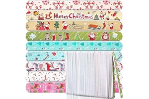 Beavorty Lime Per Unghie Natalizie Natale kit manicure lima per unghie12 Pezzi Lima Per Unghie E Tamponi A Doppia Faccia Lime Per Unghie Naturali E Acriliche Natale lime per unghie(Stile Casuale)