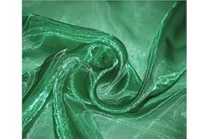 THEFABRICTRADE Premium Crystal Organza Voile Fancy Dress Costume Decorations Fabric 150cm Wide/Sold by The Metre (Bottle)