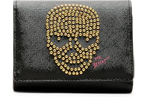 Betsey Johnson Skull Boss Trifold Wallet, czarny, rozmiar uniwersalny