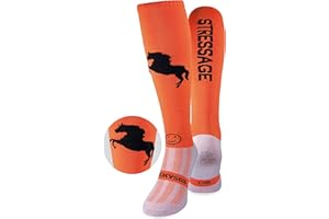 WackySox - Stressage Horse Equestrian Sports Socks, Men and Women Horse Riding Socks, Thermal Padded Long Socks for Riding, Warm Ladies Socks, Ideal Horse Riding Gifts