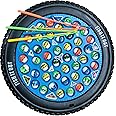 VGRASSP Fishing Game Toy Set with Rotating Board | with Music On/Off Switch for Quiet Play | 45 Fishes and 4 Fishing Poles | Safe and Durable Gift for Toddlers and Kids(Fishing Game Big)