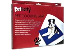 Petlicity ® Cooling Gel Mat for Pets - Magic Multi-Function Jelly Pad Cushion Absorbs Heat From Animal to Keep them Cool - Portable and Easy to Wipe Clean (Large)