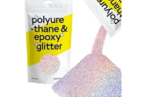 Hemway | Poliuretano e resina epossidica Glitter - MICROFINE - 1/256" 0,004" 0,1 millimetri - argento olografico / 100g