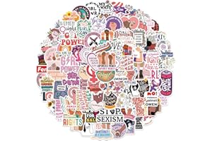 FANCICO Feminismus Aufkleberpaket 100 Stück für Wasserflaschen, Laptops, Autos, Skateboards, Herrenhöhlendekorationen