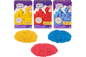 Kinetic Sand, Sabbia Cinetica da Modellare 227gr, Colore Casuale tra Blu, Giallo, Rosso, Confezione a Sorpresa, 3+ Anni