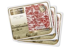 Coppa Dolce Stagionata Salumi Pasini | 3 bandejas precortadas | 80g cada una | Sin gluten y sin lactosa | La Tradizione