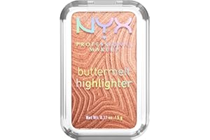 ‎NYX PROFESSIONAL MAKEUP NYX Professional Makeup Highlighter für das Gesicht, Butterweiche Textur, Mit pflegender Sheabutter, Mangobutter und Mandelbutter, Vegan, Buttermelt Highlighter, Farbe: Butta In Bronze