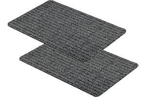 OGOS Wycieraczka wewnętrzna - Pasuje pod drzwi wejściowe - Odporna na ścieranie mata przeciwpyłowa - Antypoślizgowa wycieraczka - Wycieraczka wewnętrzna - Zestaw 2 szt. 40 x 60 cm antracyt