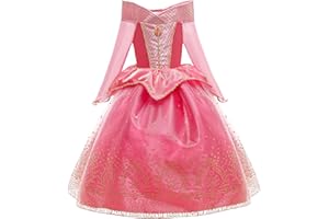 New front Costume da Principessa Aurora Abito delle Ragazze Fantasia Comunione Battesimo Vestito Principessa Bambina Festa di Halloween Compleanno Natale Carnevale Cerimonie