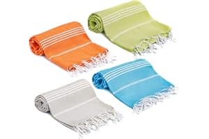 ‎TURQUOISE HOME Turquoise Home - Großes türkisches Pestemal Badetuch Hamamtuch Saunatuch XXL Badetuch 100 x 180 cm Sauna Spa Yoga Strand Picnic dünn und leicht