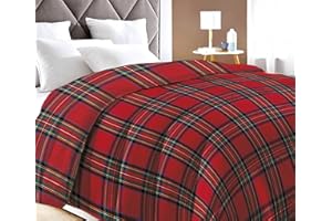 il dolce stile della tua casa trapunta piumone invernale matrimoniale/singolo/piazza e mezza stampa quadri scozzese rosso (MATRIMONIALE)