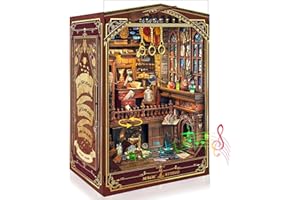 Kit Book Nook DIY per Adulti: LUMYCE Casa in Miniatura con Luci LED da Montare, Modellismo 3D Creativo per Decorare Librerie - Regalo Originale per Appassionati di Fai da Te
