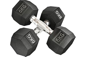 HOMCOM Ensemble d'haltères courtes total 2 x 4/5/6/8/10 Kg, haltères musculation fitness pour homme et femme, entraînement musculaire & haltérophilie - métal caoutchouc noir