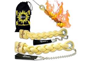 FLAMES 'N GAMES Flames N Games Plaited Snake Fire Poi 'Viper' Set + Flames N Games Travel Bag (Viper)