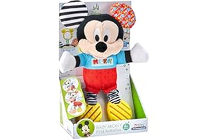 Clementoni Baby Mickey-Peluche Premières activités-Premier âge-Disney, Polka Dots, 17165, Multicolore, One size
