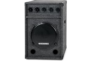 PRONOMIC McGrey Festival 15 PA Lautsprecher - Lautsprecherbox mit 38cm (15") Subwoofer - DJ Box mit Holzgehäuse und Tragegriffen - 2-Wege Speaker mit 600W