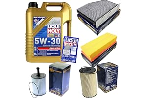DIEDERICHS QR-PARTS 69391069 Filter Set Inspektionspaket 5 Liter Liqui Moly Motoröl Longlife III 5W-30 SCT Germany Innenraumfilter Kraftstofffilter Luftfilter Ölfilter