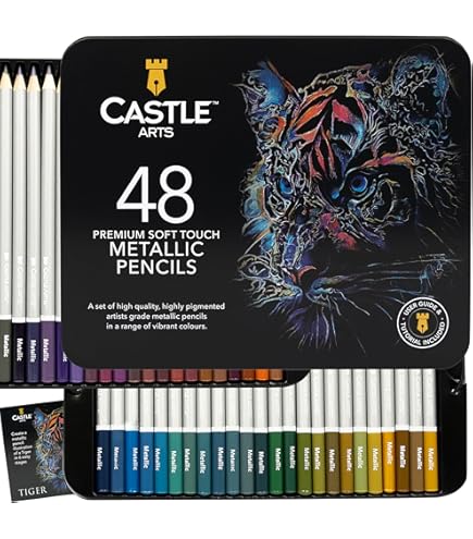 Castle Art Supplies Set De 48 Crayons Pastels - Teintes Douces Pour Artistes Adultes