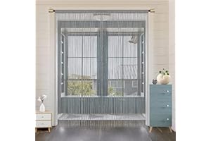 HSYLYM Cortina de Puerta Cortinas de Ventana Decoraciones de Puertas Separadores de Habitaciones Decoraciones para Habitaciones,Puertas,Paredes,armarios,diseño de una Pieza W244xL229cm Gris