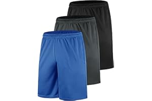 Teesmen Men's Quick Dry Shorts Breathable Sports Gym Running Workout Activewear 3Pack