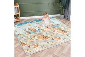Krabbelmatte Baby Faltbar Spielmatte Kinder Spieldecke 180x200x1.5cm Krabbeldecke Für Baby - Babymatte Kindermatte - Schaumstoffmatte Kinderteppich- Spielteppich - Bodenmatte Kinder - Babygeschenk