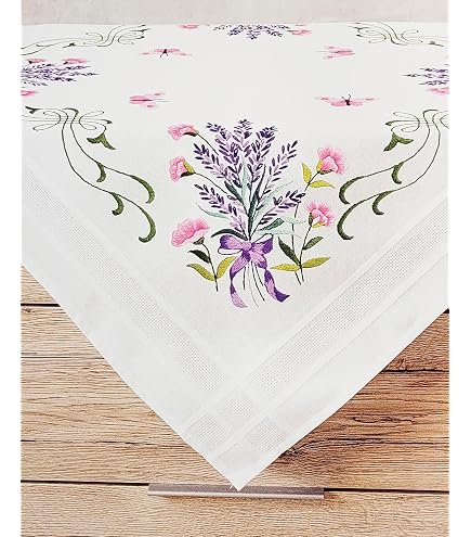 KAMACA Kit de broderie au point plat - Point de tige pré-dessiné - En coton pré-dessiné KAMACA Kit de broderie au point plat - Point de tige pré-dessiné - En coton pré-dessiné