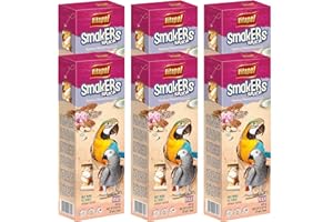Vitapol Smakers® Parrot Treat Sticks – Variety of Snacks for Budgies, Cockatiels & Large Parrots | Natural Fruit, Egg, Honey, Seed | Vitamin-Rich Snacks, Health & Plumage Support (Almond, 900g)