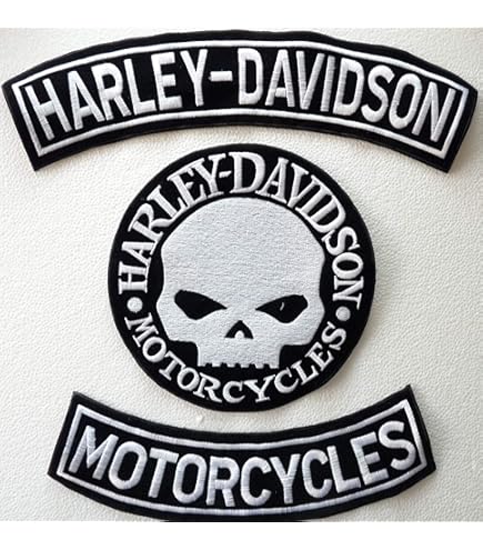 Harley-Davidson Willie G Skull Reflective Embroidered Embleem Sew-On Patch