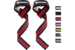 ‎BIOMORPH BIOMORPH Profi Zughilfen 60cm für Krafttraining, Fitness, Bodybuilding (extrabreit gepolstert) - Lifting Straps für Frauen und Männer (versch. Farben) mit Anleitung