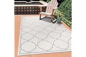 SANAT Dywan do użytku w pomieszczeniach i na zewnątrz, odporny na działanie wody, na taras, do ogrodu, kuchni, łazienki lub salonu, kremowy, 80 x 150 cm